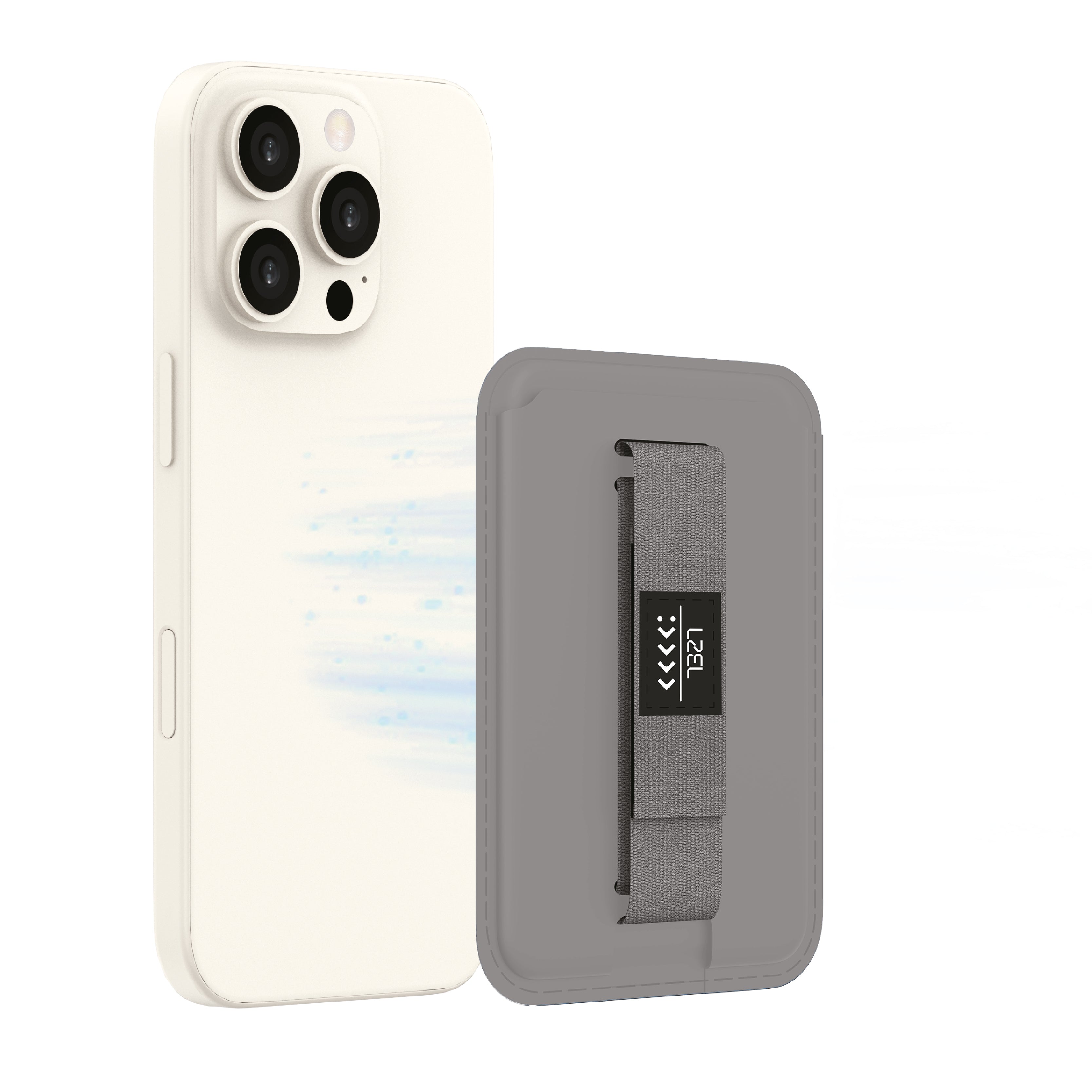 LZEL Aegis Leather Card Wallet Prime Magsafe E Magnetic | Grey