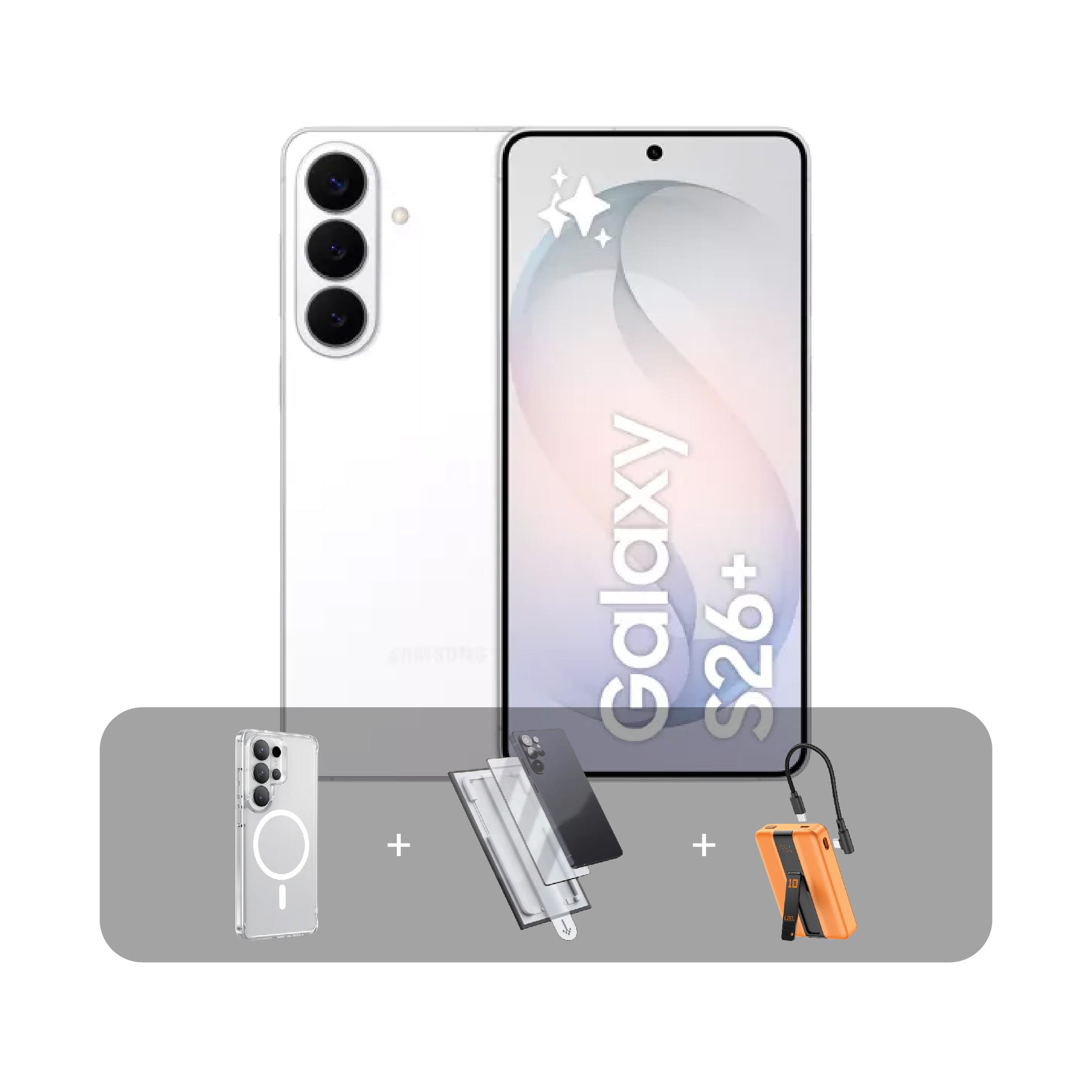 Samsung S26+ 5G Phone, 6.7”, 12GB, 512GB + Bundle Offer | White