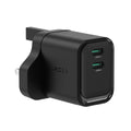 Asli Global Thundervolt Surge 35W Power Delivery Gan Dual USB Wall Charger| Black