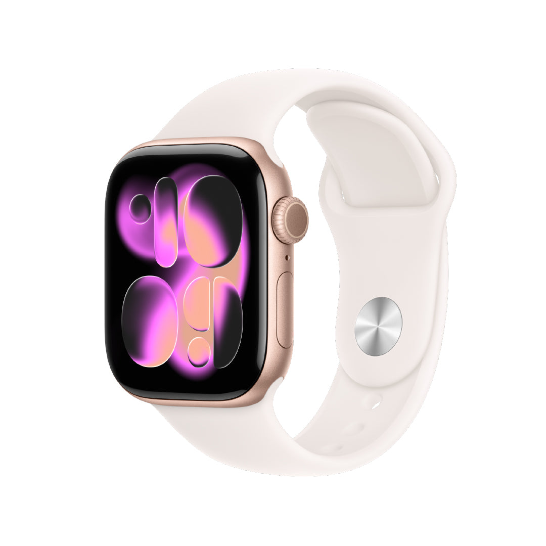 Apple Watch Series 11 - GPS - 42mmÂ - Rose Gold Aluminium Case with Light Blush Sport Band - M/L