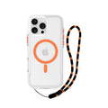 Asli Global LanyardMag MagSafe Case for iPhone 16 Pro Max â€“ Built-In Lanyard | Clear/Orange