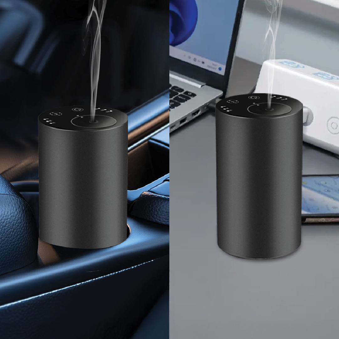 LZEL Aroma Diffuser Aromavista Elite Mini Essential Oil Diffuser Waterless Nebulizer Aroma Diffuser, 2000mah | Black