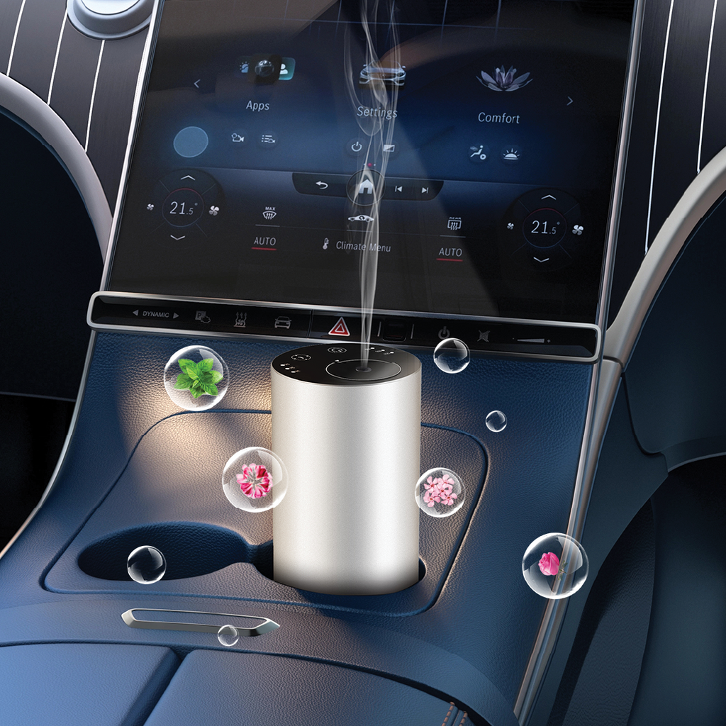 LZEL Aroma Diffuser Aromavista Elite Mini Essential Oil Diffuser Waterless Nebulizer Aroma Diffuser, 2000mah | Silver