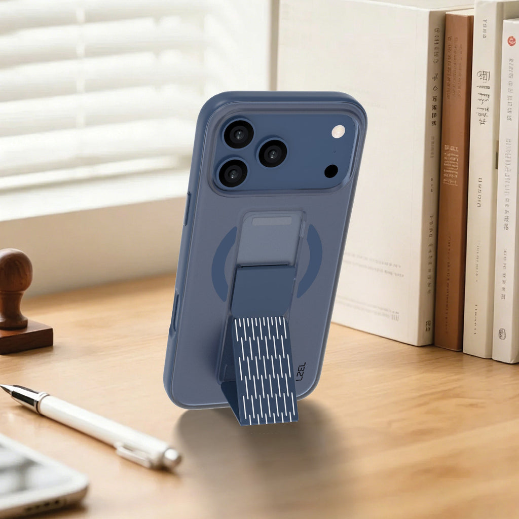 LZEL Mattemag Kickstand Matte Strap Magsafe Case With Enhanced Edge Protection Case For iPhone 17 Pro