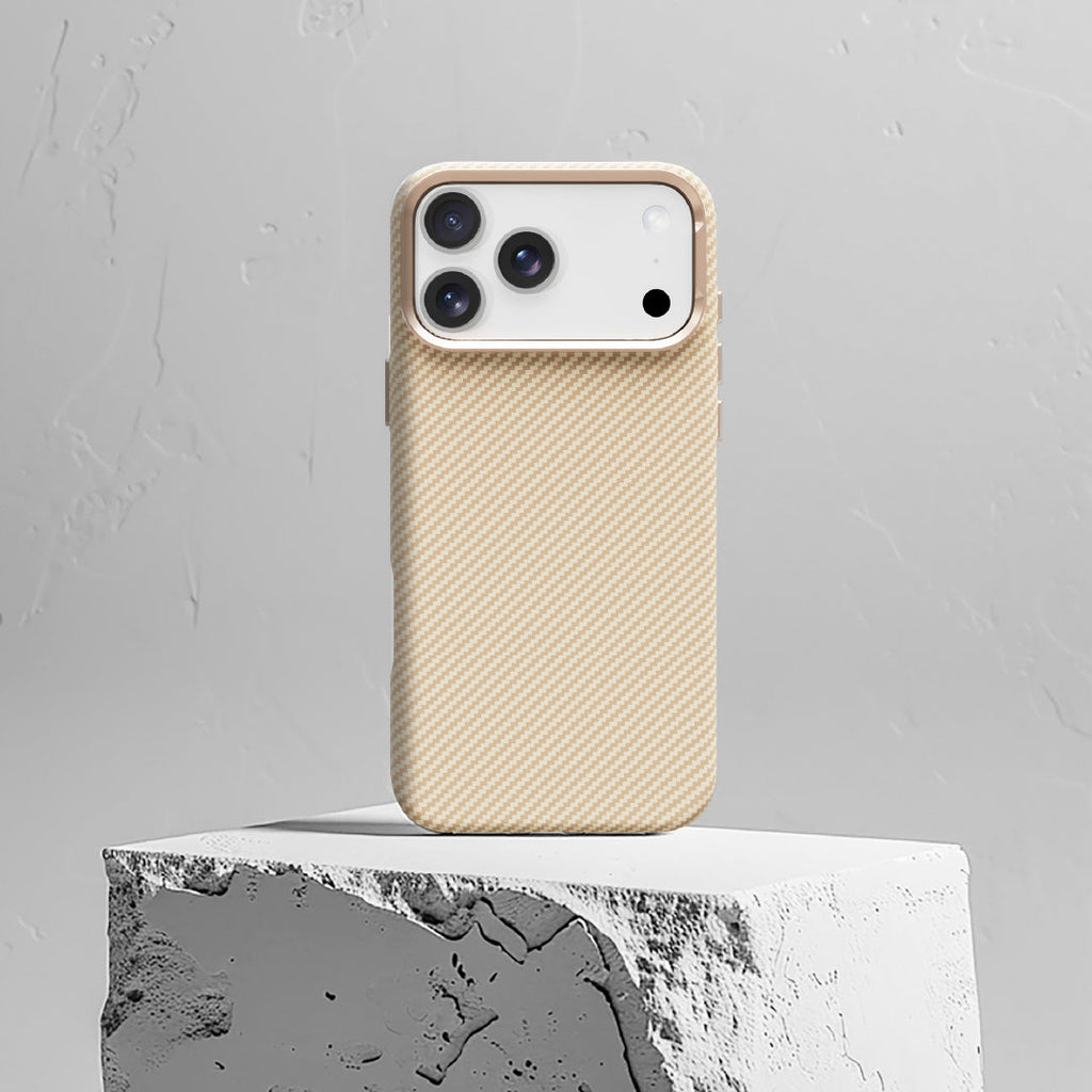 LZEL Magcarbon 3Dgrip Case For Iphone 17 Pro | Beige
