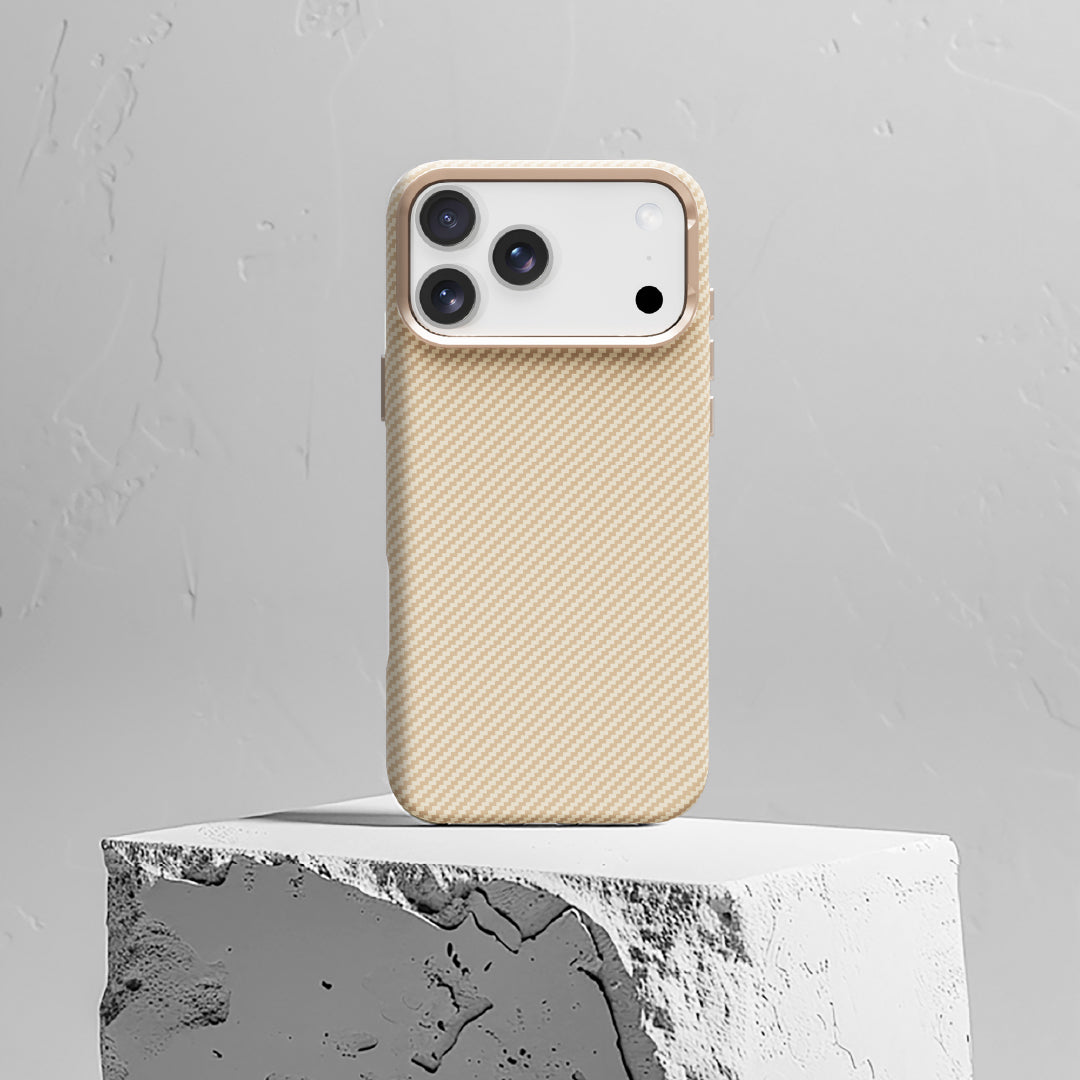 LZEL Magcarbon 3Dgrip Case For Iphone 17 Pro | Beige