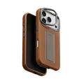 UNIQ Hybrid Heldro Pro MagClick Case with Camera Stand for iPhone 17 Pro Max | Caramel
