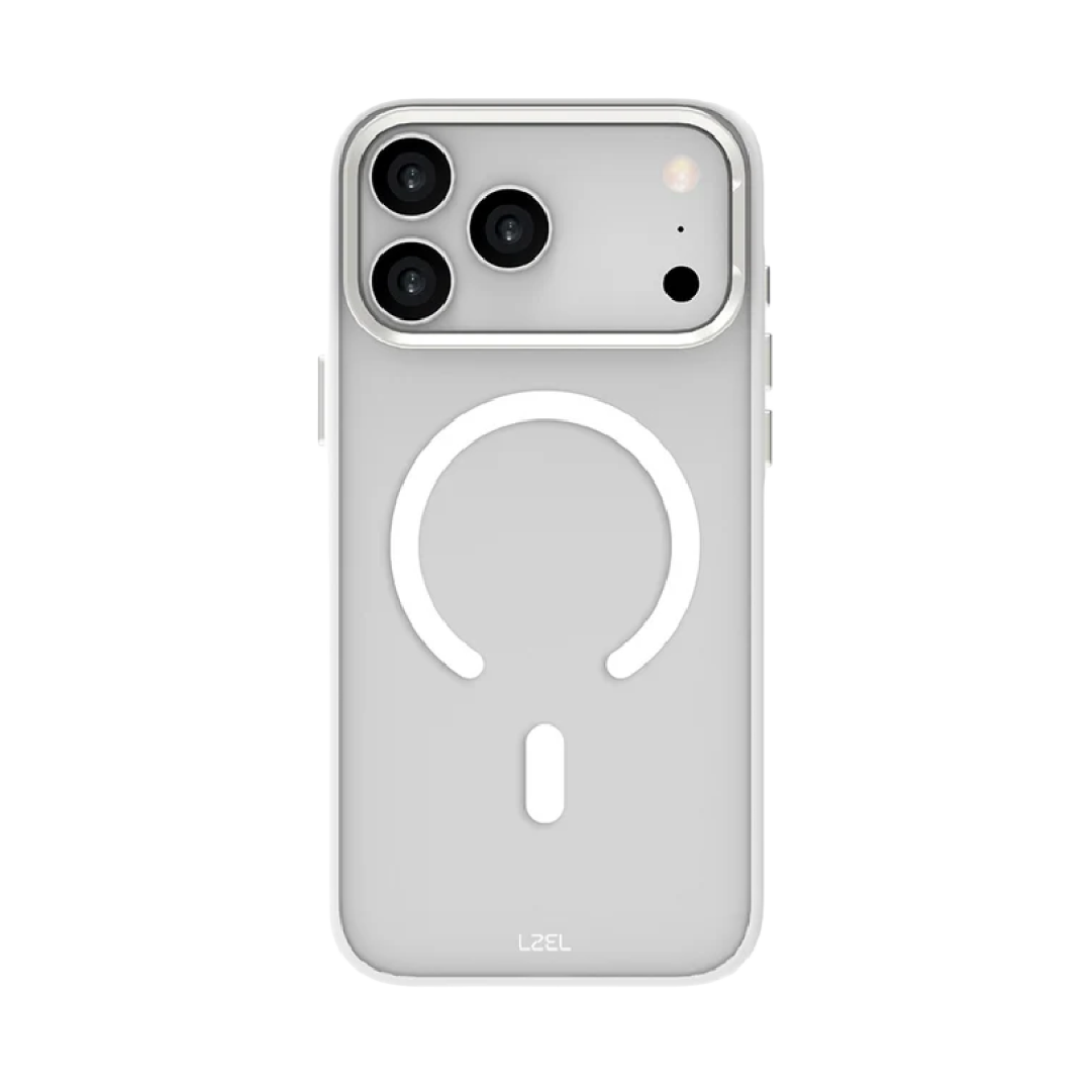 LZEL MagHexro Matte Case for iPhone 17 Pro Max| White
