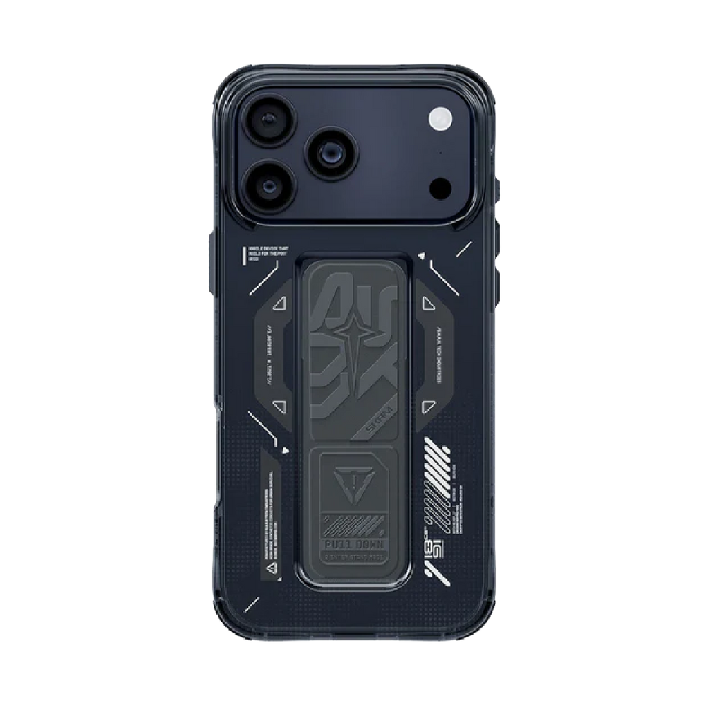 SKINARMA Helio Magâ€‘Charge + Gripâ€‘Stand Case for iPhone 17 Pro | Graphite