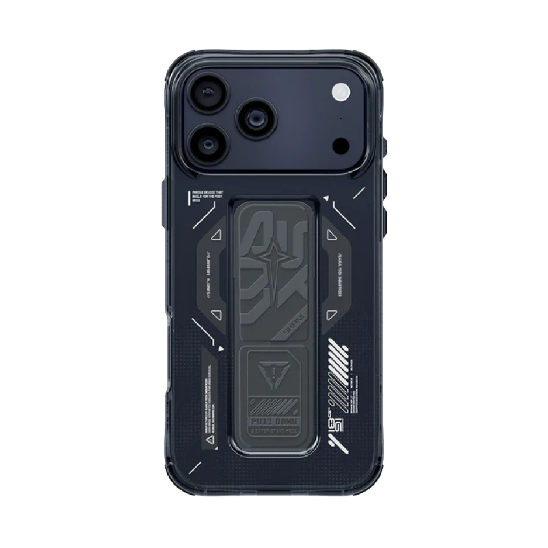 SKINARMA Helio Magâ€‘Charge + Gripâ€‘Stand Case for iPhone 17 Pro | Graphite
