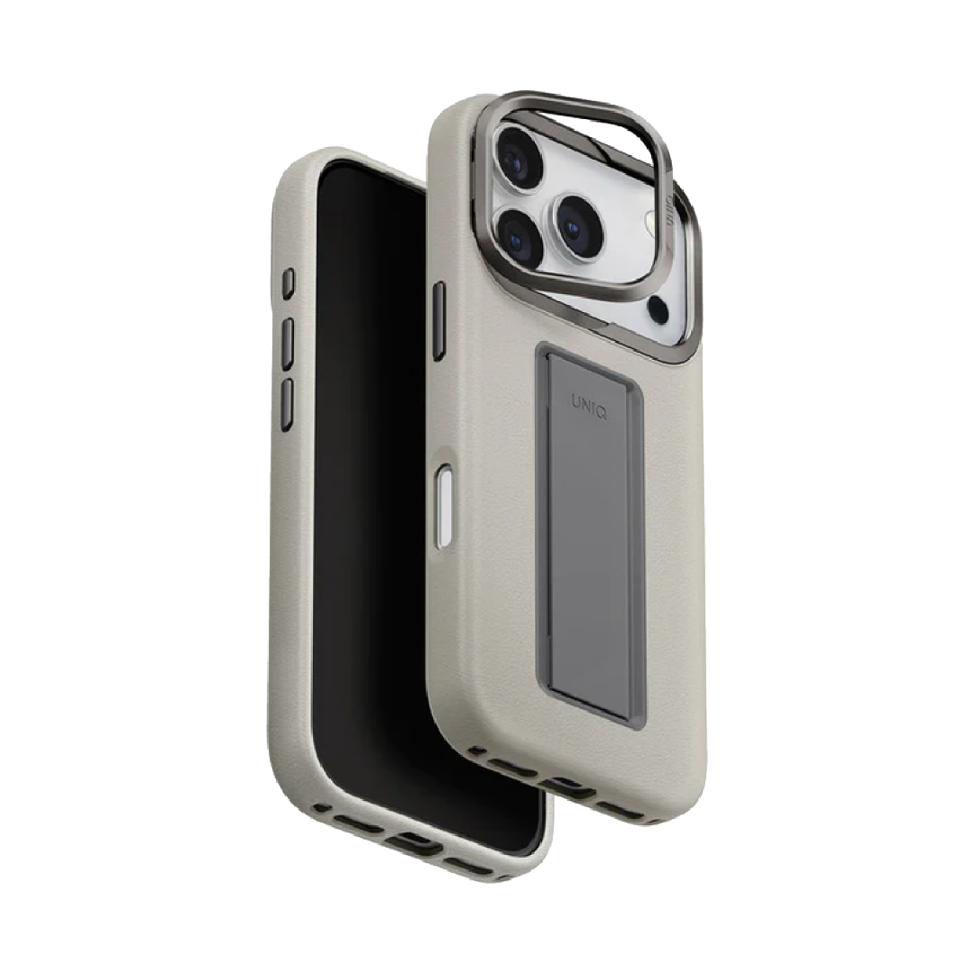 UNIQ Hybrid Heldro Pro MagClick Case with Camera Stand for iPhone 17 Pro max | Caly