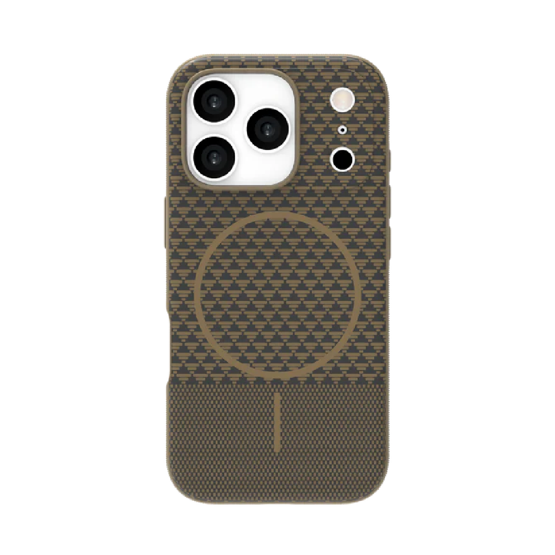 LZEL Magcarbon Splice Case for iPhone 17 Pro Max | Brown Carbon