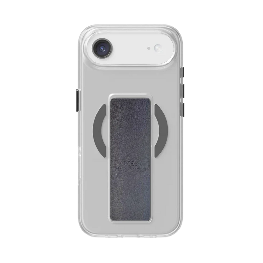 LZEL MagClear LeatherGrip Case for iPhone Air | Black