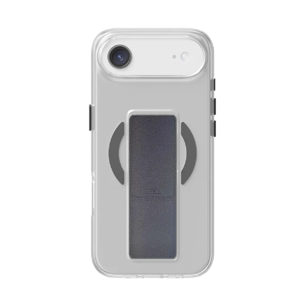 LZEL MagClear LeatherGrip Case for iPhone Air | Black