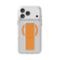 LZEL MagClear LeatherGrip Case for iPhone 17 Pro | Papaya