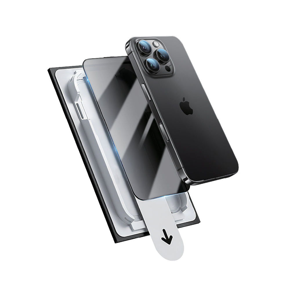 Asli Global E-Touch Shield Premium Privacy Glass With Applicator for iPhone 13 / 13 Pro / 14