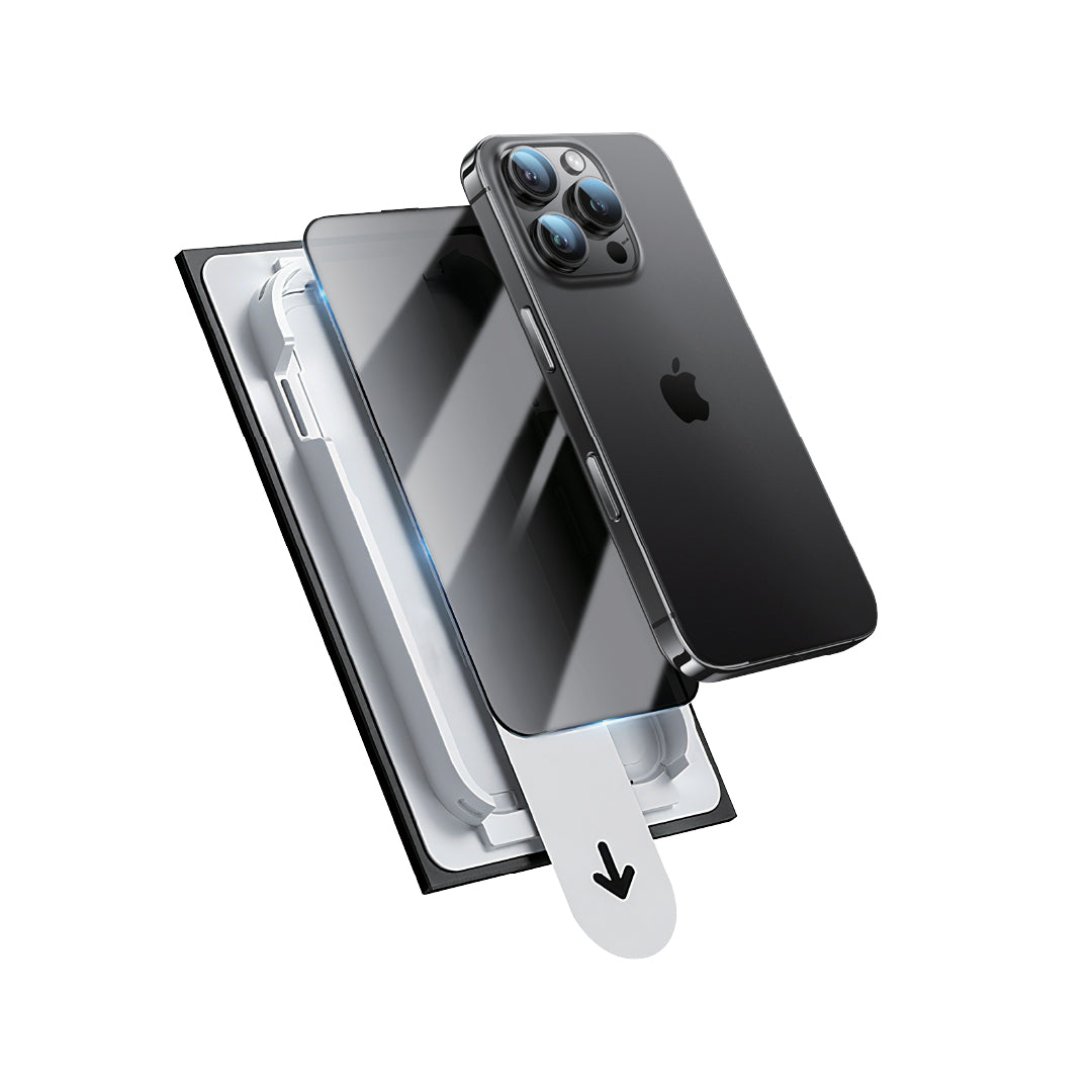 Asli Global E-Touch Shield Premium Privacy Glass With Applicator for iPhone 16 Pro Max