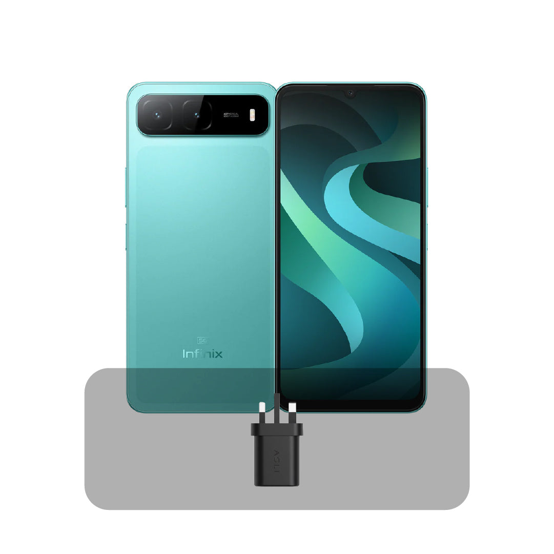 Infinix Hot 60i 5G - 6.75" 120Hz Smooth Display - 128GB Storage, 4GB RAM + 4GB Extended - 6000mAh Battery - 50MP Camera - IP64 + Bundle Offer | Monsoon Green