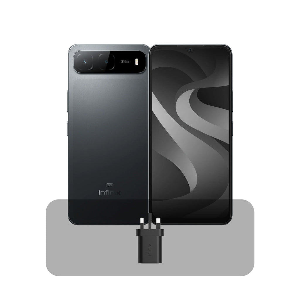 Infinix Hot 60i 5G - 6.75" 120Hz Smooth Display - 128GB Storage, 4GB RAM + 4GB Extended - 6000mAh Battery - 50MP Camera - IP64 + Bundle Offer | Sleek Black