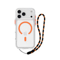 Asli Global LanyardMag MagSafe Case for iPhone 17 Pro â€“ Built-In Lanyard | Clear/Orange
