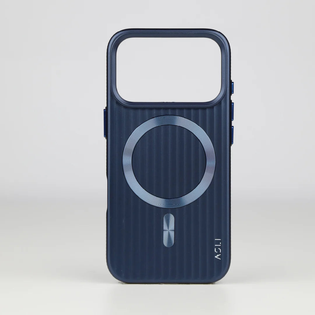 ASLI Corrugared Ridge Premium Metalic Case With Enhanced Camera Protection Case For iPhone 17 Pro