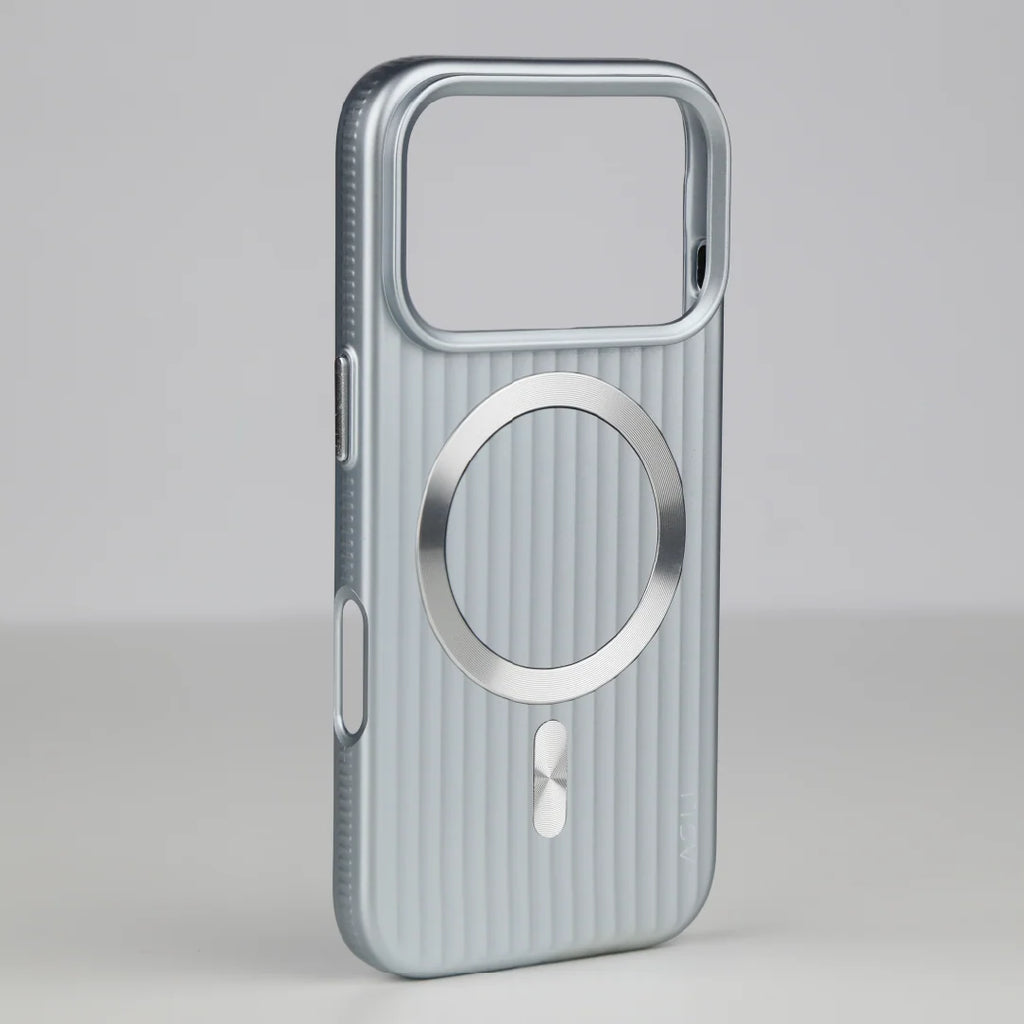 ASLI Corrugared Ridge Premium Metalic Case With Enhanced Camera Protection Case For iPhone 17 Pro Max