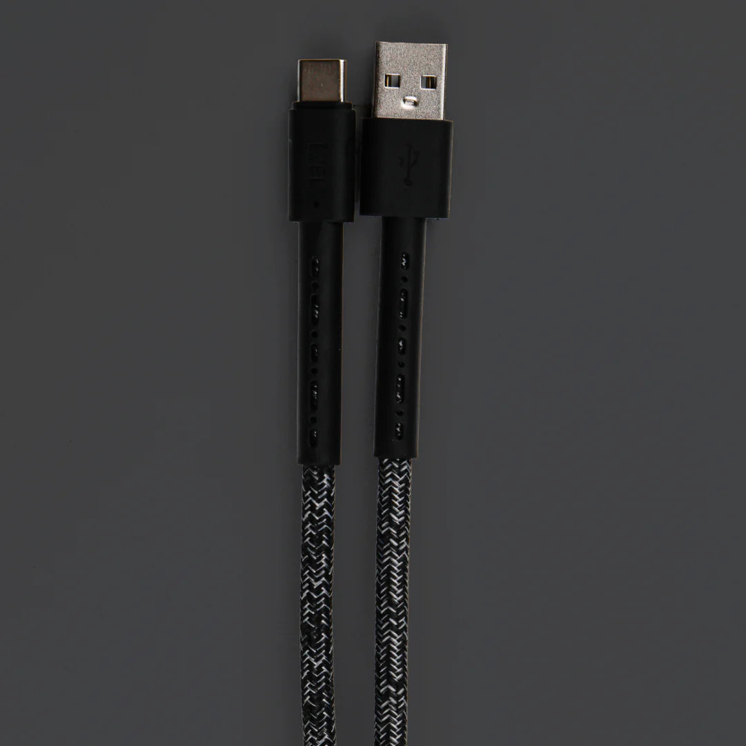 LZEL USB-A to USB-C 2.0 Braided Cable 2m – 3A, 15W, 480Mbps