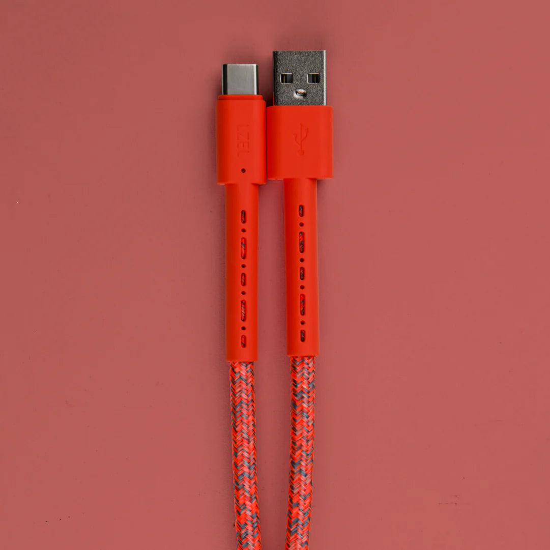 LZEL USB-A to USB-C 2.0 Braided Cable 2m – 3A, 15W, 480Mbps