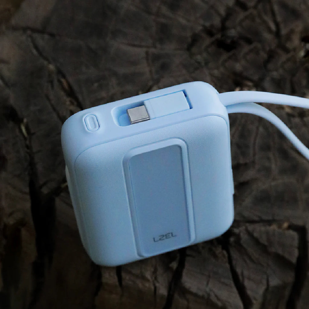 LZEL AMPNEO1O Mini 10000mAh PD Power Bank 30W | Built-in Type-C & Lightning Cable | Type-C Input/Output