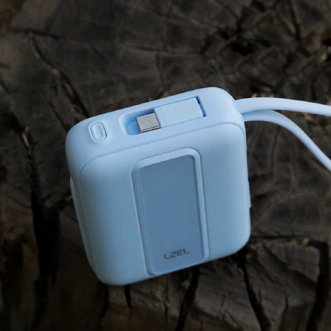 LZEL AMPNEO1O Mini 10000mAh PD Power Bank 30W | Built-in Type-C & Lightning Cable | Type-C Input/Output