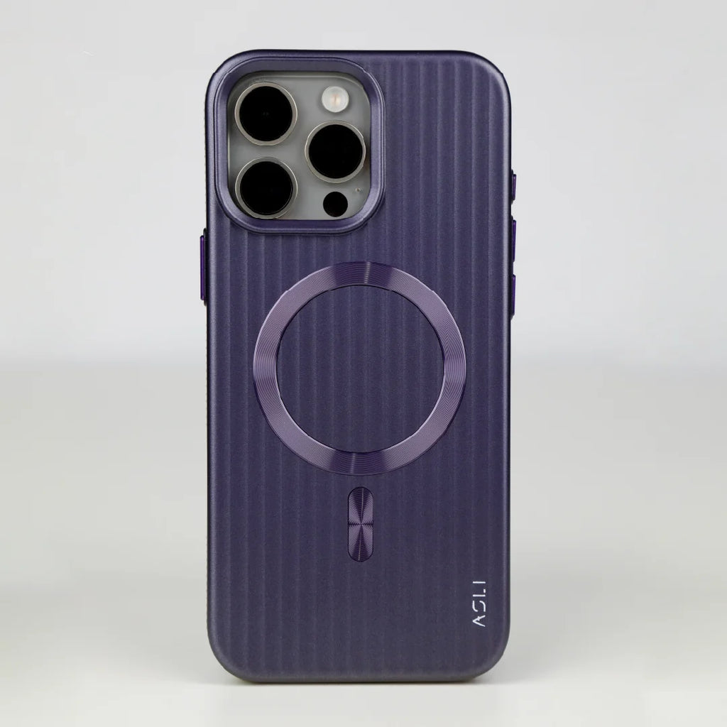 ASLI Corrugared Ridge Premium Metalic Case With Enhanced Camera Protection Case For iPhone 16 Pro Max