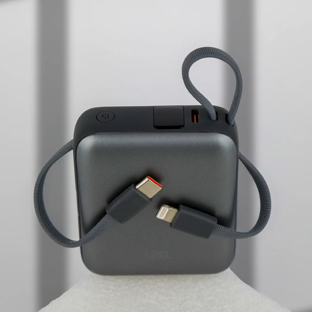 LZEL Neurode Sync Mini 10000Mah  Pd3.0 & Qc 3.0 | 22.5W | Built-In Type-C & Lighting Power Bank