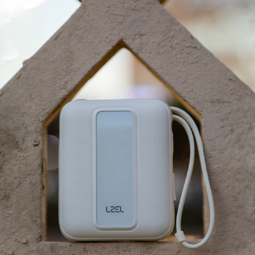 LZEL AMPNEO1O Mini 10000mAh PD Power Bank 30W | Built-in Type-C & Lightning Cable | Type-C Input/Output