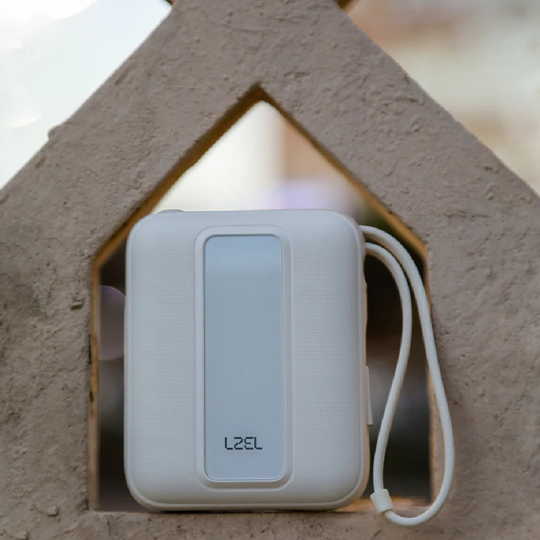 LZEL AMPNEO1O Mini 10000mAh PD Power Bank 30W | Built-in Type-C & Lightning Cable | Type-C Input/Output