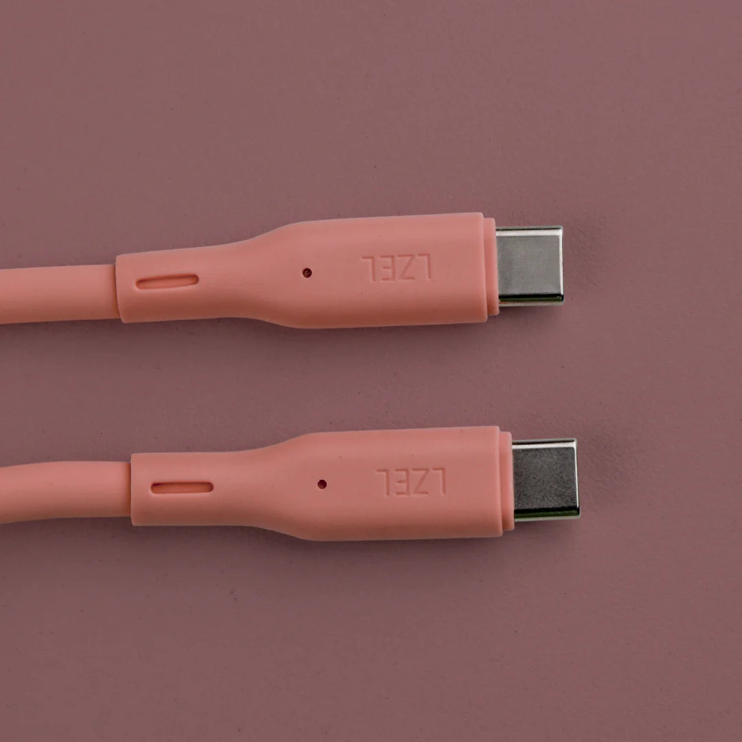 LZEL Celeris Silox CXL Soft Silicone USB-C to USB-C Cable, 480Mbps, 240W Max, 2m