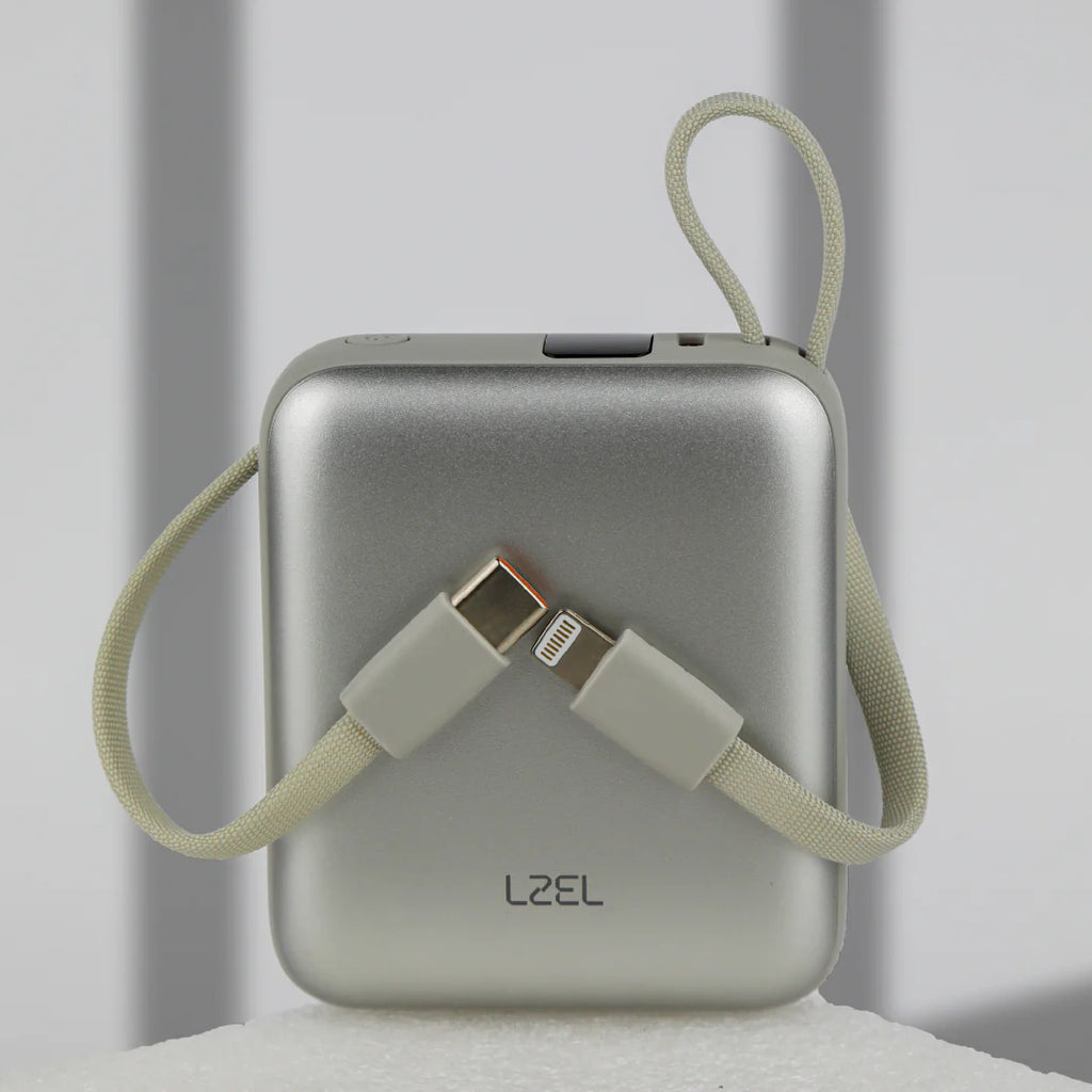 LZEL Neurode Sync Mini 10000Mah  Pd3.0 & Qc 3.0 | 22.5W | Built-In Type-C & Lighting Power Bank