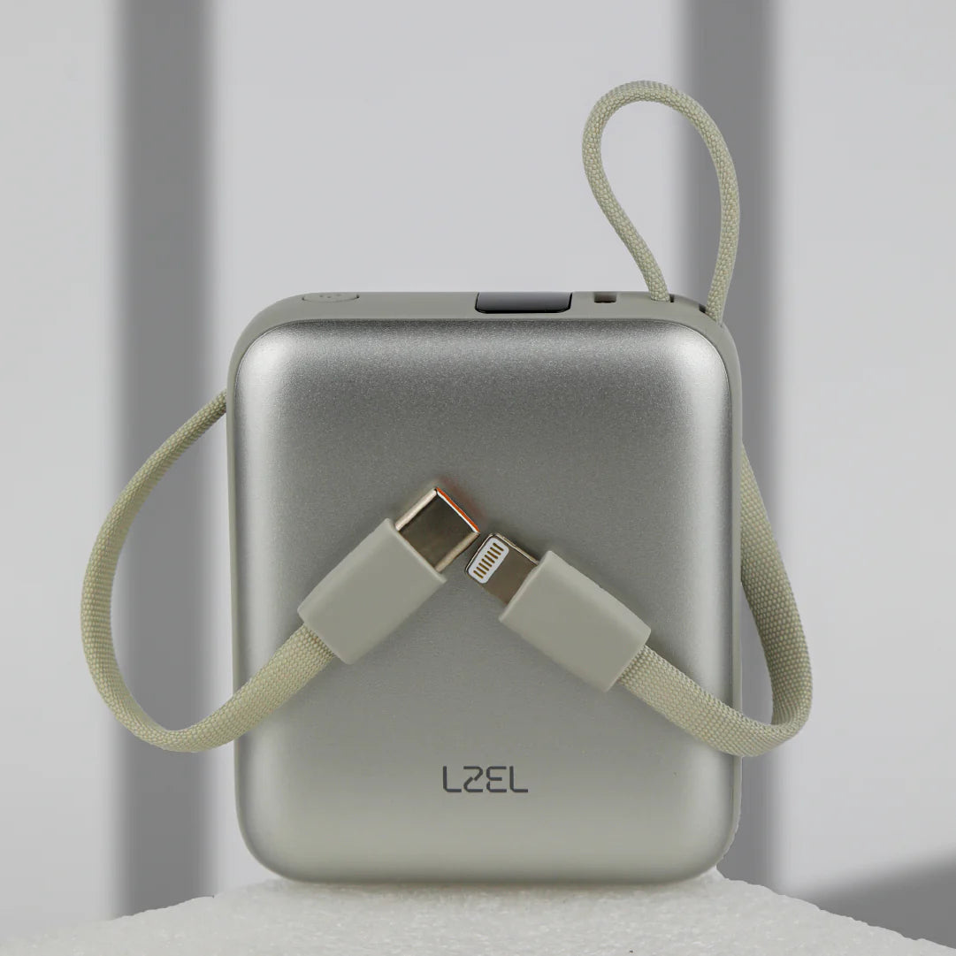 LZEL Neurode Sync Mini 10000Mah  Pd3.0 & Qc 3.0 | 22.5W | Built-In Type-C & Lighting Power Bank