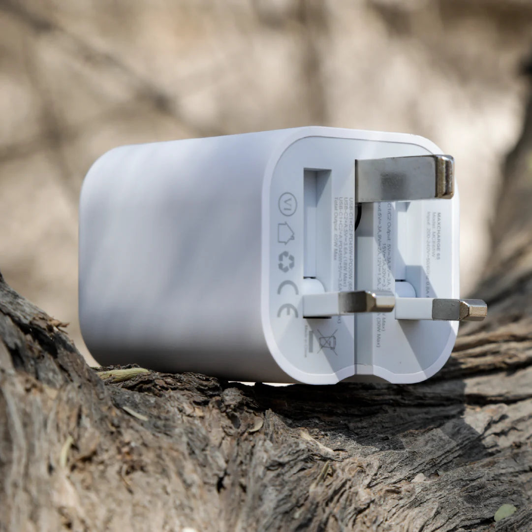 Asli  Global Maxcharge 65 Gan 3-Port Usb-A & Dual Usb-C Fast Charger