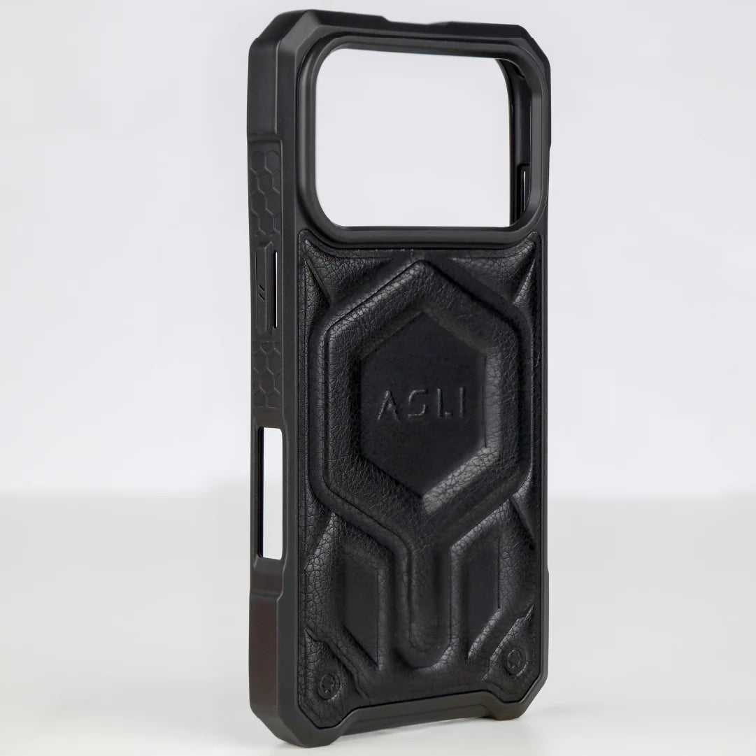 ASLI Leather Hybrid Premium Leather Case With Drop Protection And Heat Dissipation Case For 17 Pro