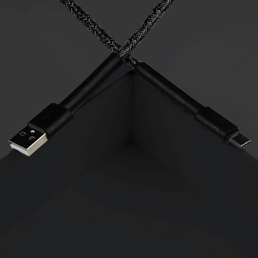 LZEL USB-A to USB-C 2.0 Braided Cable 2m – 3A, 15W, 480Mbps