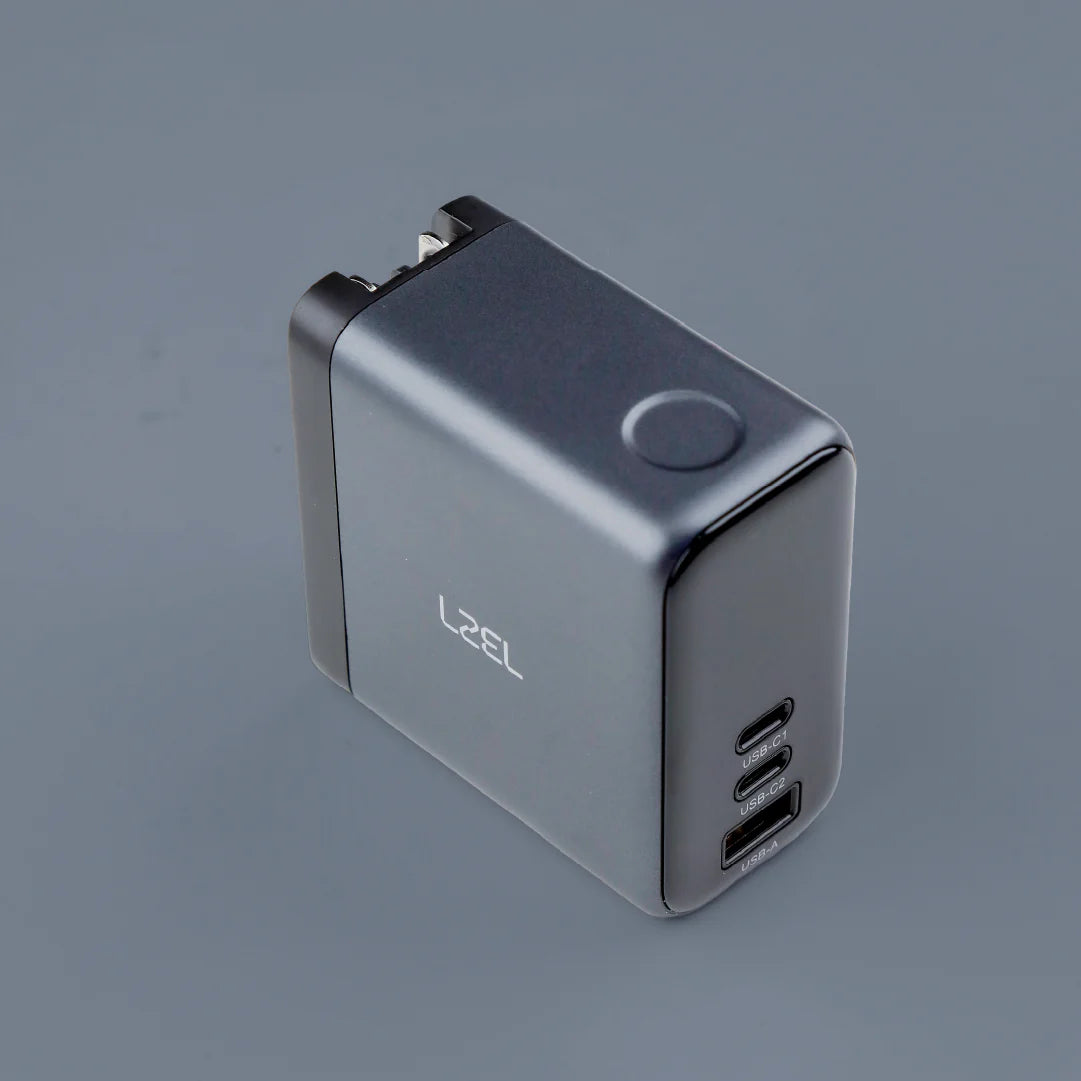 LZEL 100W GaN Travel Charger with 3-Port PD Digital Display & UK/EU/AU Plugs