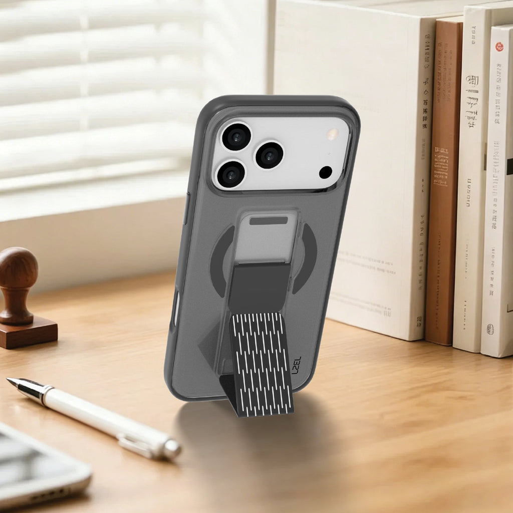 LZEL Mattemag Kickstand Matte Strap Magsafe Case With Enhanced Edge Protection Case For iPhone 17 Pro