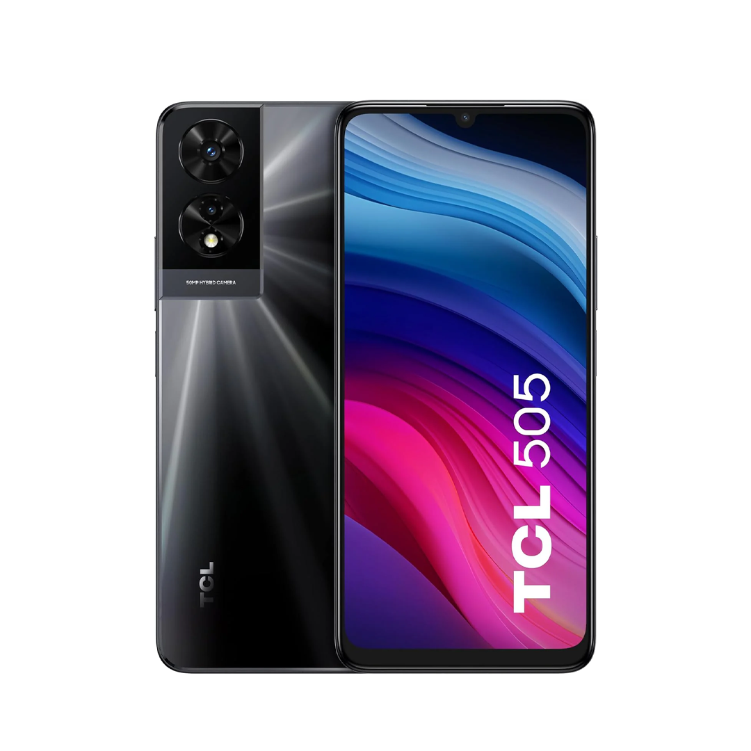 TCL 505 Smartphone 6.75-inch HD+ 90Hz NXTVISION Display, 128GB Storage, 4+4GB RAM, 5010mAh Battery | Gray