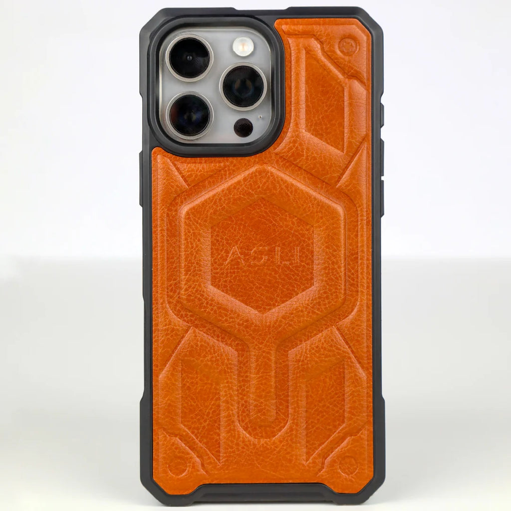 ASLI Leather Hybrid Premium Leather Case With Drop Protection And Heat Dissipation Case For 16 Pro Max