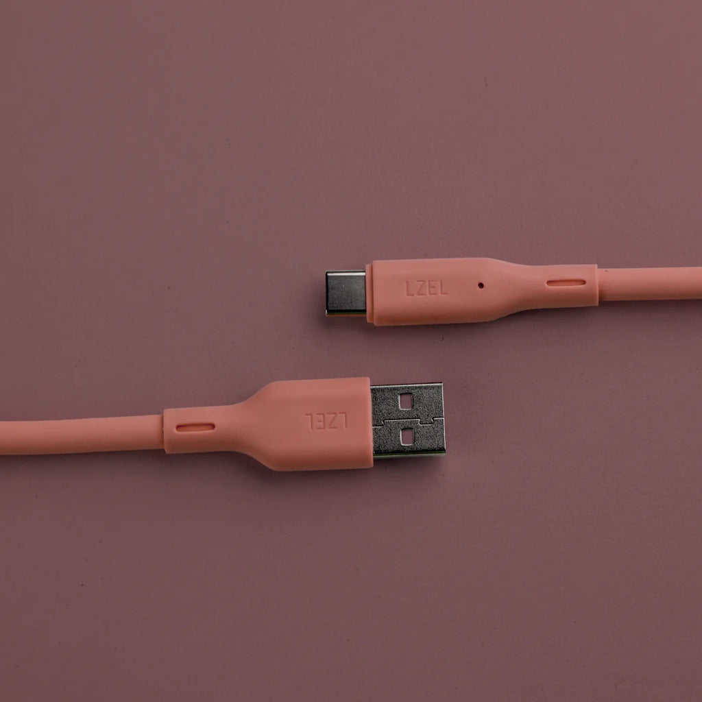 LZEL Celeris Silox CXL Soft Silicone USB-A to USB-C Cable, 480Mbps, 15W Max, 2m