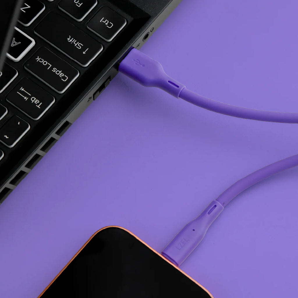 LZEL Celeris Silox CXL Soft Silicone USB-A to USB-C Cable, 480Mbps, 15W Max, 2m