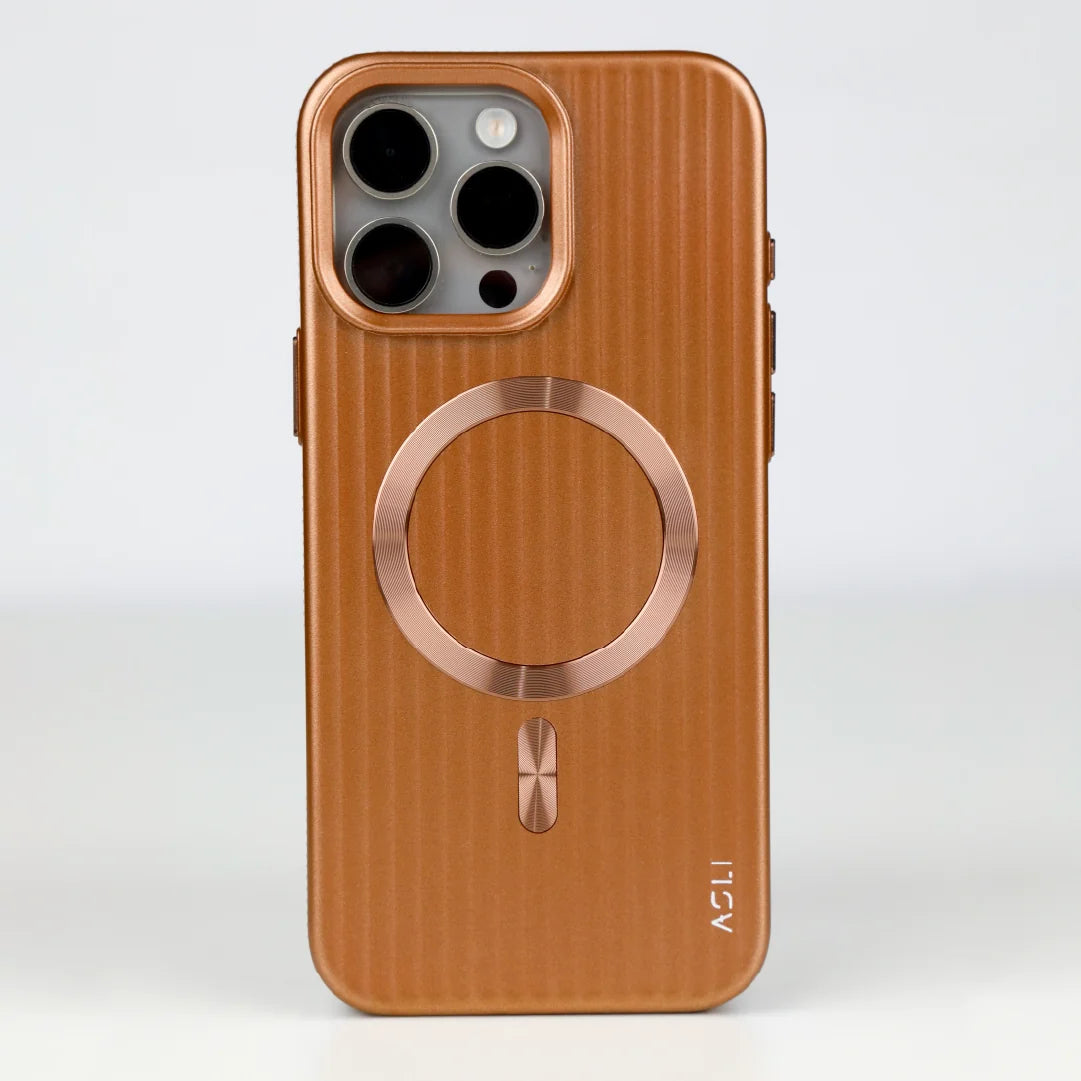 ASLI Corrugared Ridge Premium Metalic Case With Enhanced Camera Protection Case For iPhone 16 Pro