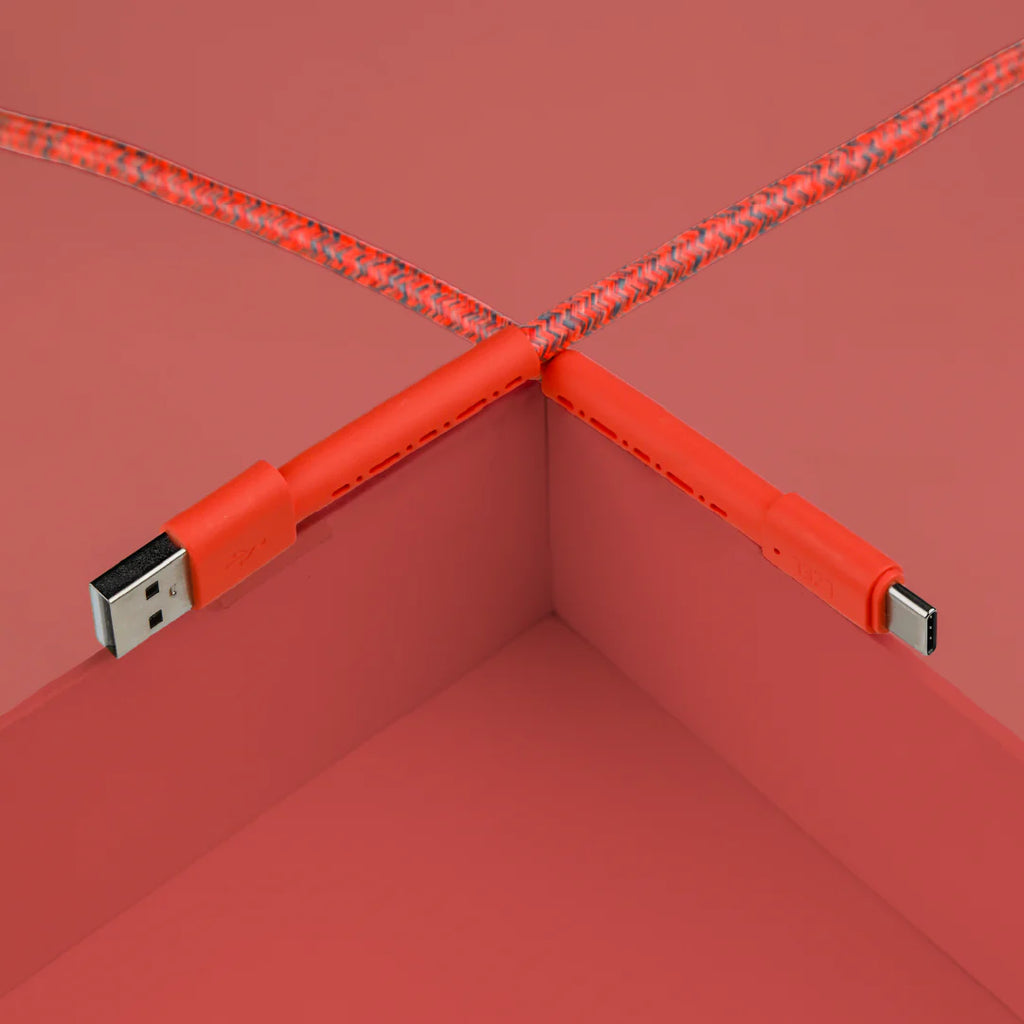 LZEL USB-A to USB-C 2.0 Braided Cable 2m – 3A, 15W, 480Mbps