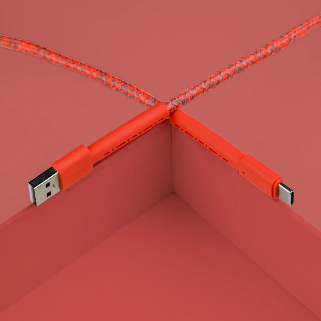 LZEL USB-A to USB-C 2.0 Braided Cable 2m – 3A, 15W, 480Mbps