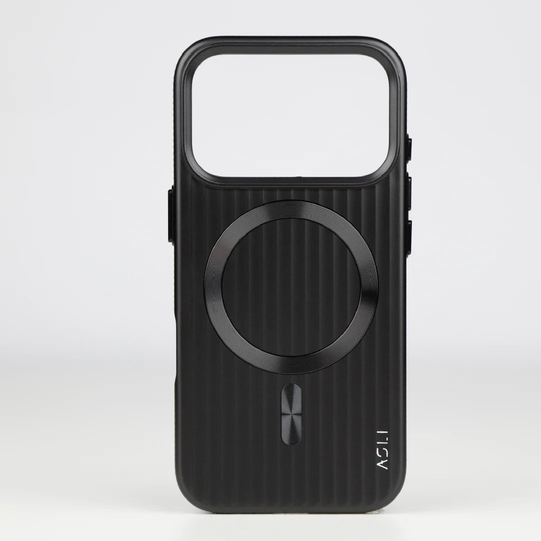 ASLI Corrugared Ridge Premium Metalic Case With Enhanced Camera Protection Case For iPhone 17 Pro